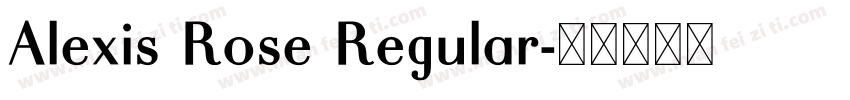 Alexis Rose Regular字体转换